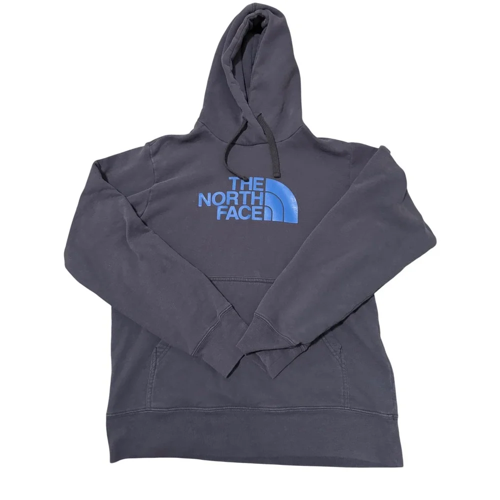 The North Face Mens Hoodie Pullover‎ Blue Logo Size Small